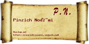 Pinzich Noémi névjegykártya